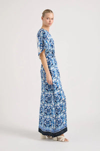 Lola - Norman Marg Navy Silk Maxi