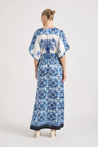Lola - Norman Marg Navy Silk Maxi