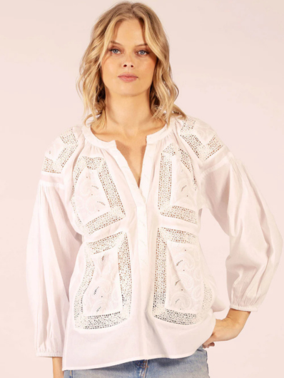 Lola - Twenty Lace White Insert Shirt