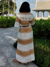 Load image into Gallery viewer, Luoni - C'Est La Vie Mia Shirt Dress - Thick Mustard/White Stripe

