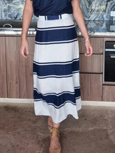 Load image into Gallery viewer, Luoni - Voila Skirt - Navy/White Stripe
