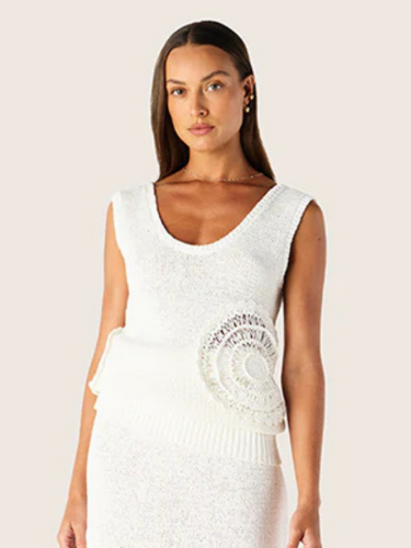 MOS - Martina Knit Tank Top - Chalk