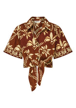 Load image into Gallery viewer, MOS - Deia Print Tie Front Shirt
