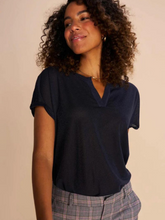 Load image into Gallery viewer, Mos Mosh - Kilana SS Blouse - Salute Navy

