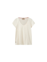 Load image into Gallery viewer, Mos Mosh - Tulli V-SS Tee - Ecru
