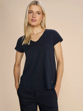 Load image into Gallery viewer, Mos Mosh - Tulli V-SS Tee - Salute Navy
