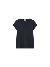 Load image into Gallery viewer, Mos Mosh - Tulli V-SS Tee - Salute Navy
