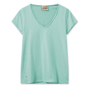 Mos Mosh - Tulli V-SS Tee - Wasabi
