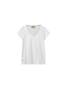 Mos Mosh - Tulli V-SS Tee - White
