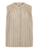 Mos Mosh - Amelia Stripe Sleeveless Blouse - Sesame