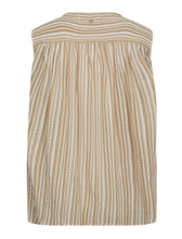 Load image into Gallery viewer, Mos Mosh - Amelia Stripe Sleeveless Blouse - Sesame

