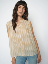Load image into Gallery viewer, Mos Mosh - Amelia Stripe Sleeveless Blouse - Sesame
