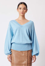 Load image into Gallery viewer, Once Was - Getty V-Neck Knit - Chambray

