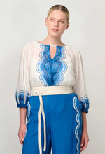 Load image into Gallery viewer, Once Was - Sakina Placement Blouse - Ivory Jade
