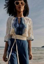 Load image into Gallery viewer, Once Was - Sakina Placement Blouse - Ivory Jade
