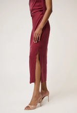 Load image into Gallery viewer, Once Was - Monique Draped Neck Dress - Ruby
