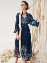 Load image into Gallery viewer, Once Was - Sloane Viscose Chiffon Dress - Moonlit Batik
