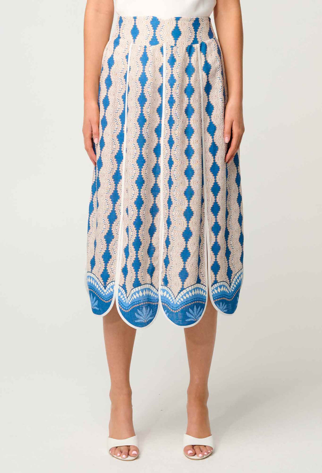 Once Was - Yasmin Linen Skirt - Marrakech Topaz