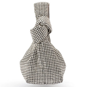 Olga Berg - Polly Crystal Shoulder Bag - Silver