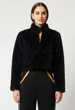 Load image into Gallery viewer, Once Was - Altair Faux Fur Cropped Jacket - Black
