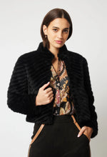 Load image into Gallery viewer, Once Was - Altair Faux Fur Cropped Jacket - Black
