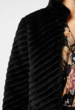 Load image into Gallery viewer, Once Was - Altair Faux Fur Cropped Jacket - Black
