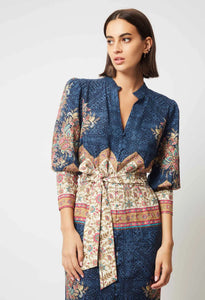 Once Was - Phoenix Curved Dress - Oriental Print
