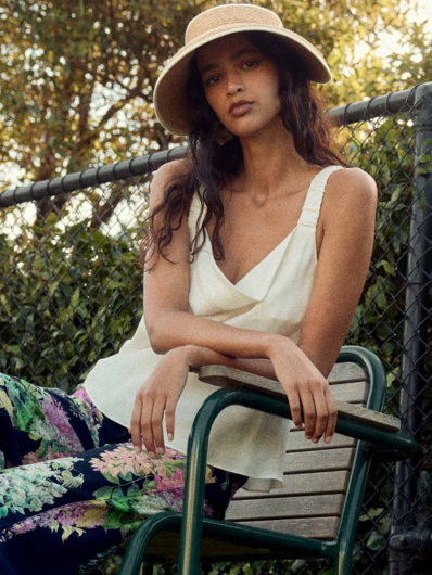 Once Was - Delray Reversible Cupro Cami - Ivory