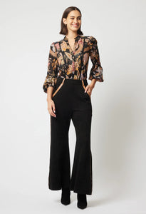 Once Was - Empress Shirred Shirt - Dragon Flower