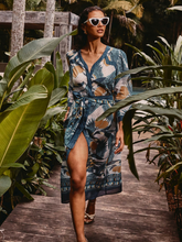 Load image into Gallery viewer, Once Was - Kimona Cotton Silk Coat Dress - Tukano Print
