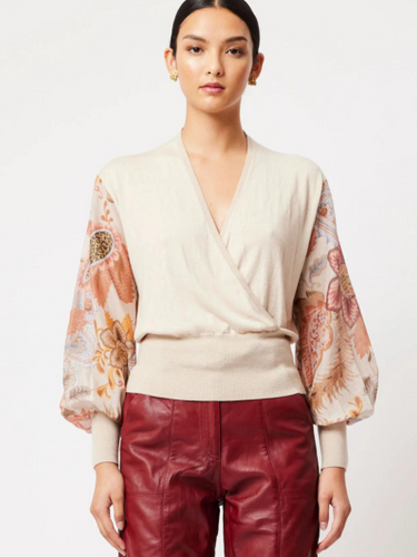 Once Was - Lyra Rayon Nylon Knit - Fawn/Aries Floral