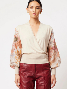 Once Was - Lyra Rayon Nylon Knit - Fawn/Aries Floral