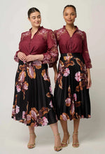 Load image into Gallery viewer, Once Was - Maren Silk Blouse - Garnet Orchid
