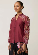 Load image into Gallery viewer, Once Was - Maren Silk Blouse - Garnet Orchid
