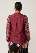 Load image into Gallery viewer, Once Was - Maren Silk Blouse - Garnet Orchid
