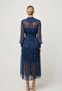 Once Was- Solana Viscose Chiffon Midi Dress - Altamira