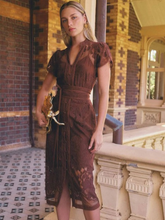 Load image into Gallery viewer, Once Was - Solene Placement Dress - Cacao
