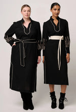 Load image into Gallery viewer, Once Was - Edith Embroidered Midi Dress - Black
