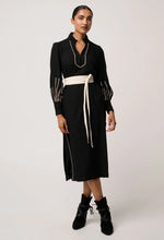 Load image into Gallery viewer, Once Was - Edith Embroidered Midi Dress - Black
