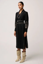 Load image into Gallery viewer, Once Was - Edith Embroidered Midi Dress - Black

