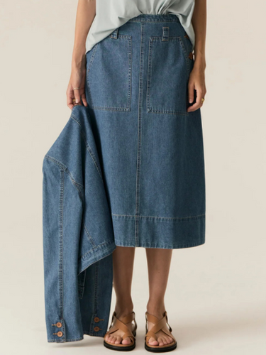 POL - Carsen Skirt - Light Wash