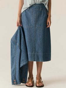 POL - Carsen Skirt - Light Wash