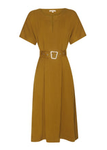 Load image into Gallery viewer, POL - Faire Belt Dress - Khaki
