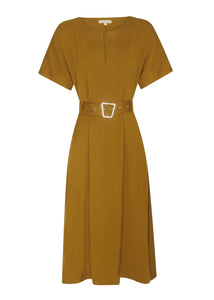 POL - Faire Belt Dress - Khaki