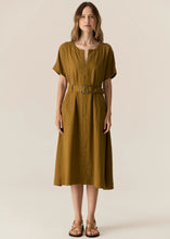 Load image into Gallery viewer, POL - Faire Belt Dress - Khaki
