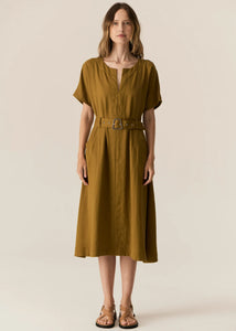 POL - Faire Belt Dress - Khaki