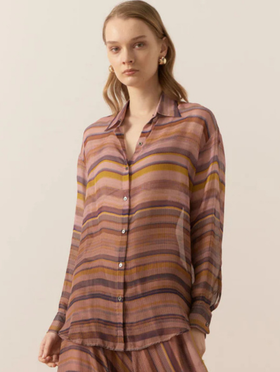 POL - Boulevard Silk Shirt - Boulevard Print