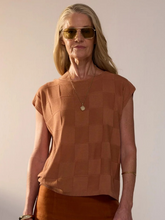 Load image into Gallery viewer, POL - Naia Check Tee - Butterscotch
