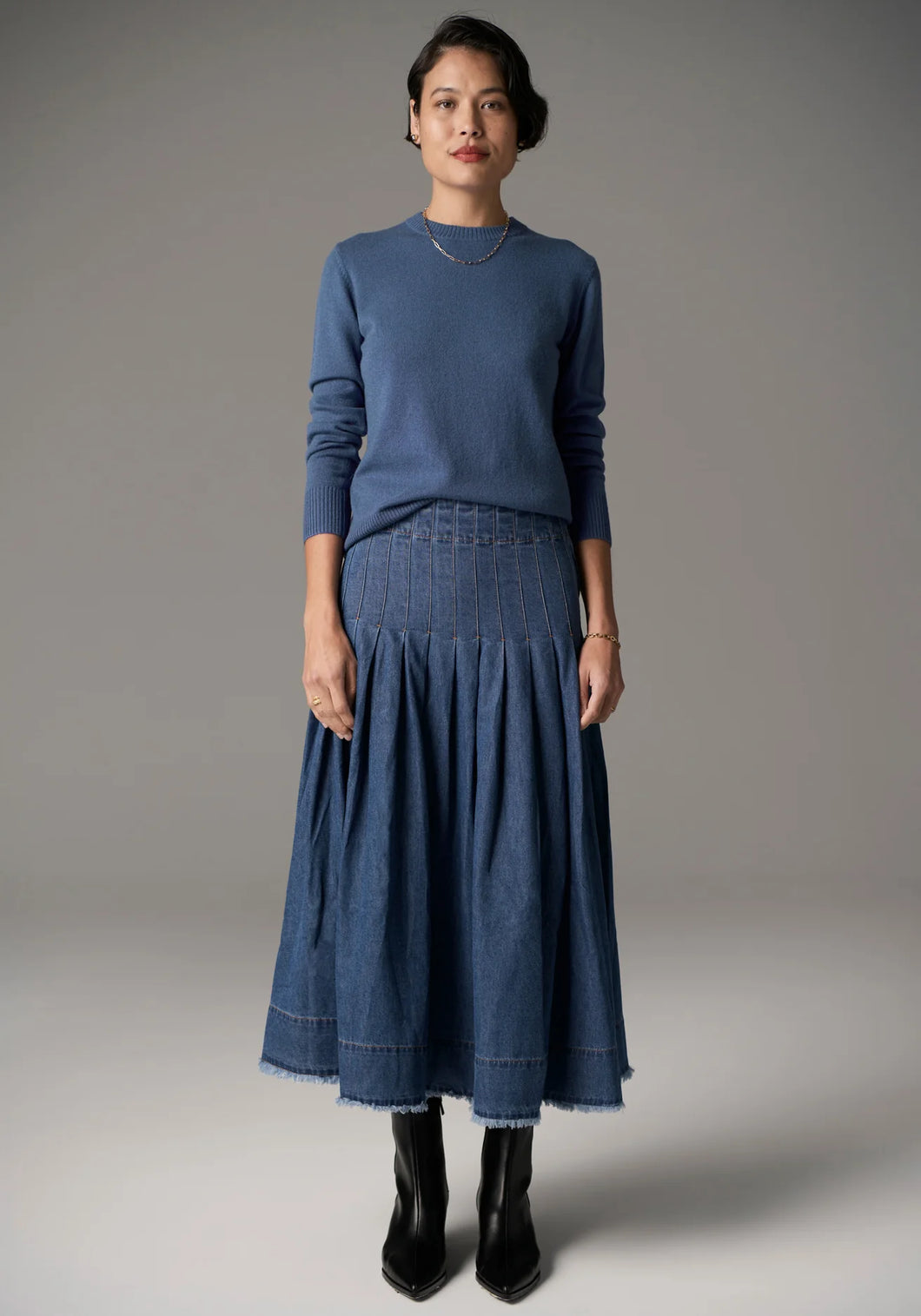POL - Reece Denim Skirt - Blue Wash