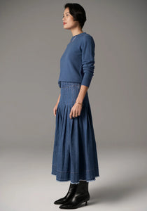 POL - Reece Denim Skirt - Blue Wash